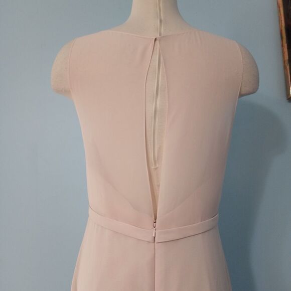 Symphony Of Venus Sheer Chiffon Covers Sweatheart Bodice Gown Blush Sze 12 Blush - Picture 8 of 13